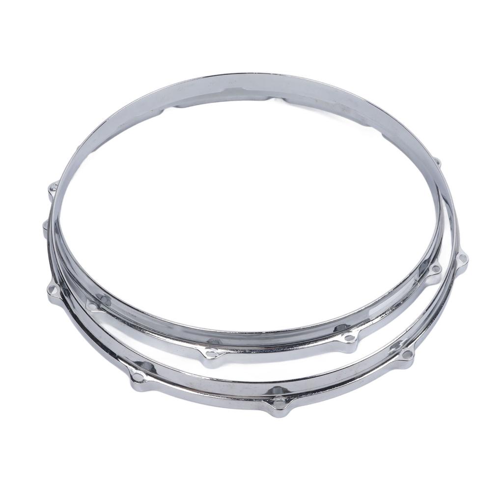 2Pcs Drum Hoop Set 10 Hole 14in Alloy Sound Improvement Decorative Drum Hoop for Performance Travel