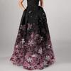 Женская макси-юбка с высокой талией трапециевидной формы, большие качели с цветочным принтом на молнии, полуоткрывающаяся мягкая богемная свободная вечерние пляжная юбка для выпускного вечера