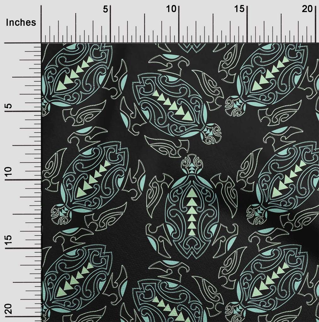 oneOone Гибкая хлопковая ткань с принтом черепахи и океана от The Yard 40 дюймов