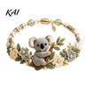 Bracelet Making Supplies DIY Woven Animal Kit, Handmade Fox Cat Deer Bird Kit Crafts, Floral Crochet Set for Beginners Adults