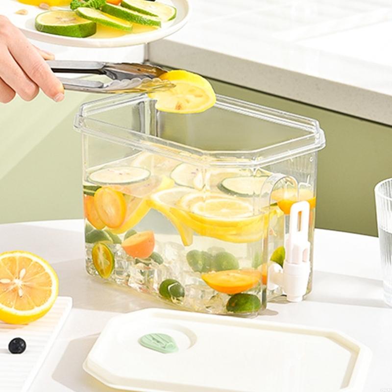 Пластиковый герметичный диспенсер для холодных напитков 62KD с краном, контейнер для напитков для холодильника