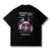 Avengers Marvel Captain America Shield Men's Autumn Break Short Sleeve T-shirt Men's and Women's Loose Plus Size Top Clothing