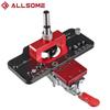 35mm Concealed Hinge Jig Kit Woodworking Hole Drilling Guide Locator,Aluminum Alloy Hole Opener Tools Puncher Template