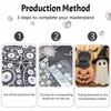 Halloween pearl painting art full pearl handmade diy home decorations cute cat pumpkin ghost black hat theme