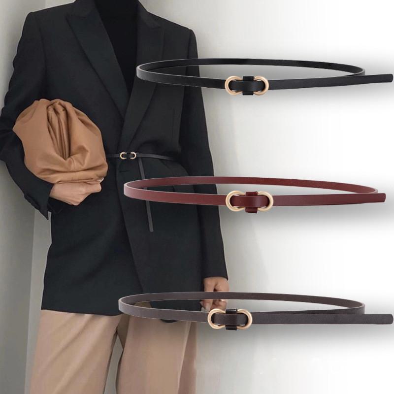 Belt Ladies Pu Leather Suit Shirt Versatile Fashion Retro Summer Waist Cinching