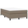 3144411 vidaXL Divan Bed with Mattress Taupe 120x200 Cm Fabric