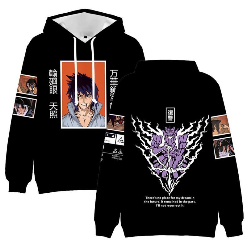 Anime Naruto Hoodie Unisex Streetwear 3D Digital Print Oversized Sweatshirt Teens Adults Fall
