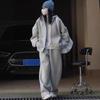 Autumn and Winter Casual Sports Suit Women's Cotton Hooded Sweater Jacket Fashion Wide-leg Trousers Two-piece Sweatpants