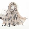 Fashion Thin Tassel Viscose Shawl Scarf for Women Luxury Design Neckerchief Wrap Pashmina Muslim Hijab Echarpes 180*90Cm
