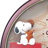 Будильник RHYTHM Snoopy с аналоговым характером R506 с электронным звуковым сигналом коричневого цвета 4SE506MJ09
