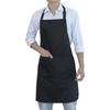 Cozycube Men's Neck Apron, Simple Cafe Apron, Solid Color with Pen Pocket, Stain Resistant, Wrinkle Resistant, Unisex, No Iron, Thick, Opaque, with Po