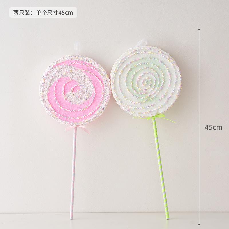 Christmas decorations pink candy Christmas cane snowman pendant Christmas tree decoration pendant window arrangement props