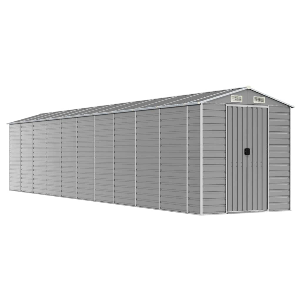 Garden Shed Light Gray 191 x 895 x 198 cm Galvanized Steel
