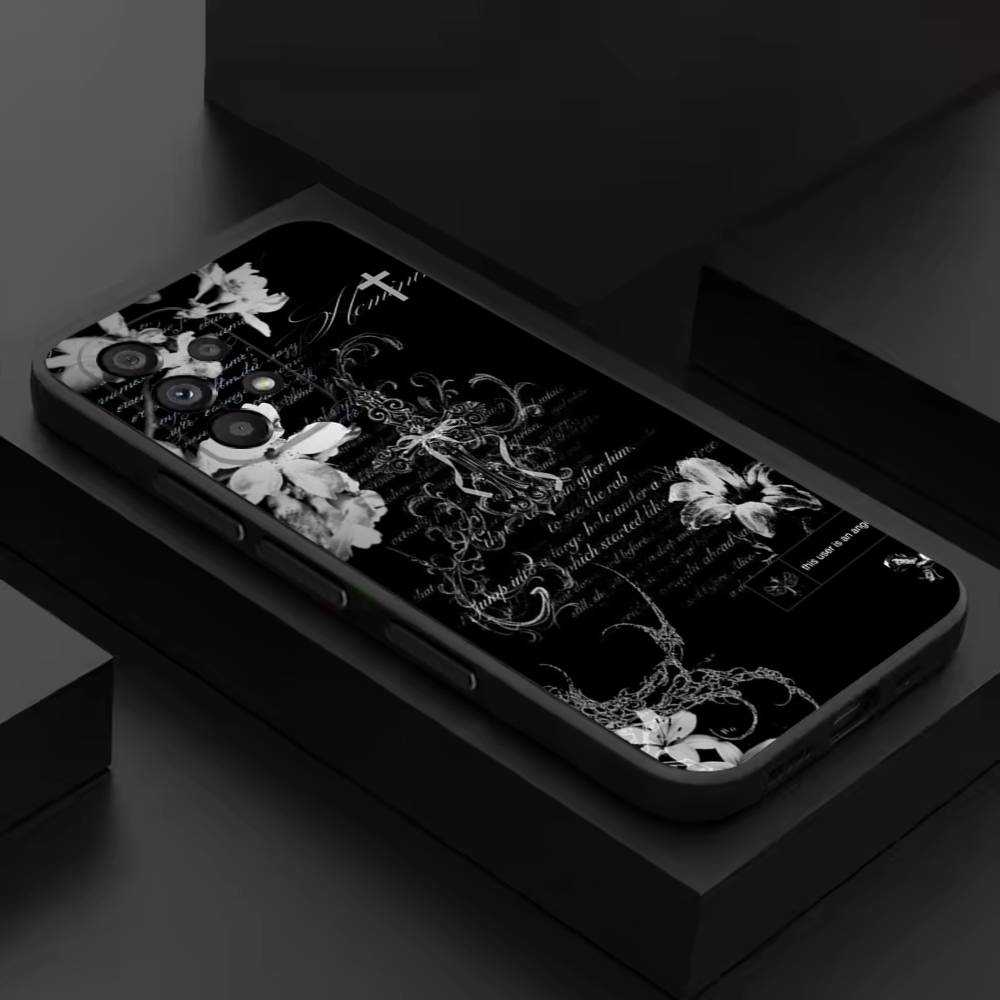 Темный готический киберсигилизм Для Samsung S 26,25,24,23,22,30,21,10,9,Ultra,Plus,Lite,FE,4,5G Чехол для телефона Черный Мягкий чехол
