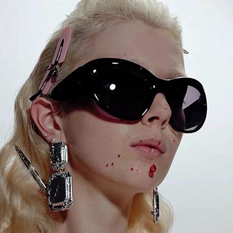 Oversized Punk Big Frame Vintage Sunglasses Women For Men Luxury Brand Designer Sun Glasses Popular Fashion Future Shades Uv