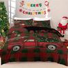 Comforter 3Pcs Checkered Christmas Coreless Duvet Set With Multiple Sizes For Bedrooms Dormitories Soft And Comfortable Machine Washable