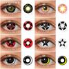 Pseyeche Red Pentagram Cosplay Contact Lenses Yellow Moon Galaxy Halloween Contact  Lens for Eyes Anime Cosplay Accessories