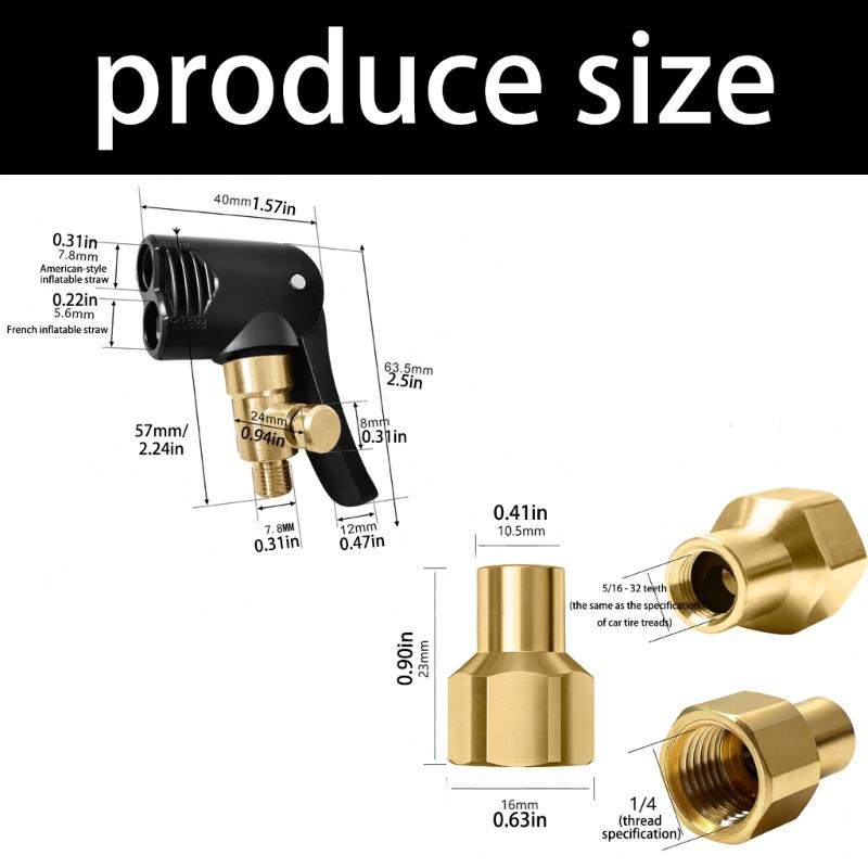 Air Chuck, Heavy Duty Closed Flow Lock on Tire Chuck for Inflator Gauges Compressor Accessories,1/4NPT