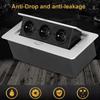 Aluminum Panel Hidden Socket EU Socket Desktop Outlet Recessed Socket  Electrical Charging Station