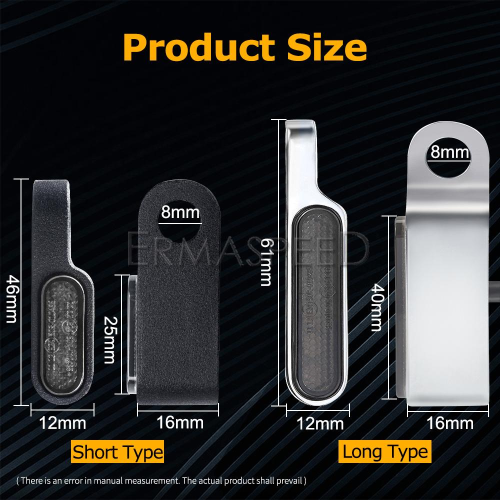 Руль светодиодный фонарик для мотоцикла Янтарный мини-проточная вода 12 В IP68 Водонепроницаемый указатель поворота Лампа Индикаторы Мото