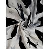 Women's Large Size Loose T-Shirt with Pockets - Full Body Black Cat and Star Print Round Neck Casual Summer Top