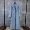 Women's Extra Long Faux Fur Coat with Suit Collar