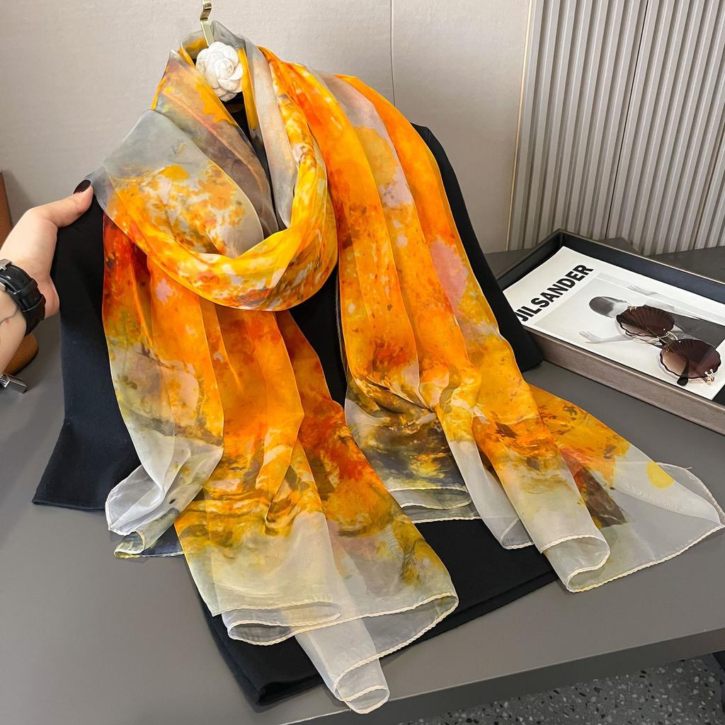 Шелковый шарф Модный дизайн Шейный Фуляр Женская Повязка на голову Роскошный Хиджаб Женский Теплый Пашмина Шарфы Эшарп Шаль Большая Накидка