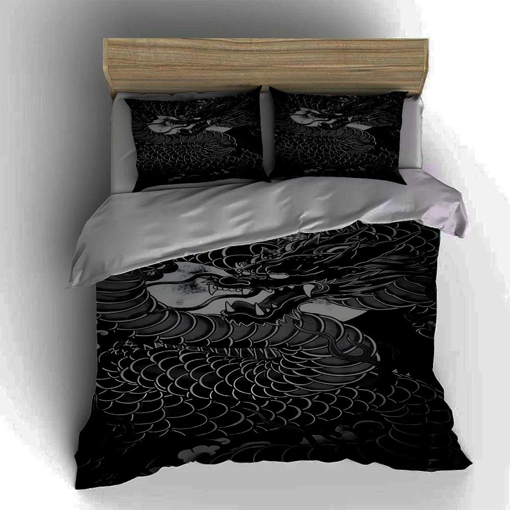 Dragon scale motif Bedding Duvet cover sets Duvet covers Pillowcases gifts (1 * Duvet Cover 2 * Pillowcases, without duvet insert)