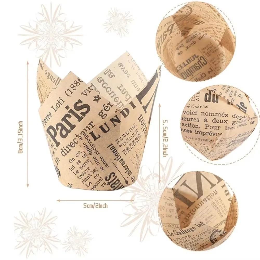 Bakeware Tulip Baking Cup Pastry Tools Cupcake Liners New Greaseproof Paper Party Supplies