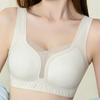 Бесшовный бюстгальтер Женский Мягкая поддержка Перфорированная чашка Нижнее белье Тонкий Собирающий Большой размер Бюстгальтер Полная чашка Сетка Без бретелей