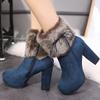 Fashion Shoes for Women Round Toe Suede Side Zipper Women's Boots Winter Sell Like Hot Cakes Solid Color Shoes Women
