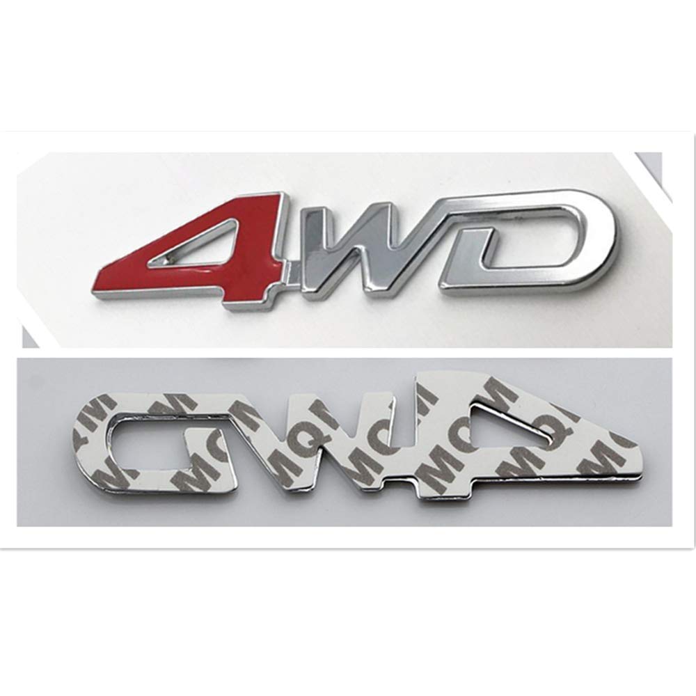 YFFSFDC Универсальная наклейка с двухсторонним скотчем, легко наносится, 3D 3D наклейка, эмблема автомобиля, 4WD, металлические автомобильные принадлежности, аксессуары, украшение автомобиля