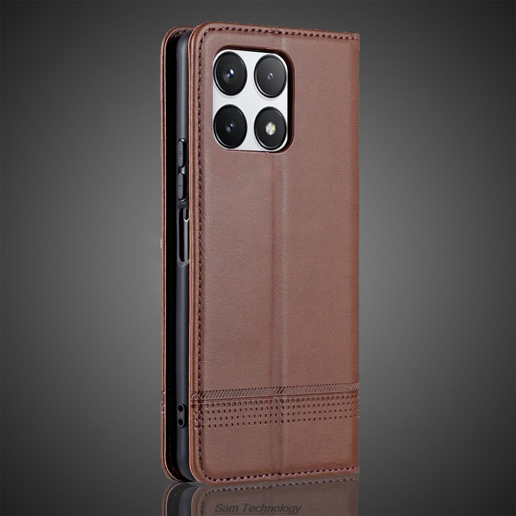 Роскошный магнитный адсорбционный кожаный чехол для Xiaomi POCOPHONE POCO F6 Pro Flip Cover Защитный чехол Capa Fundas Coque