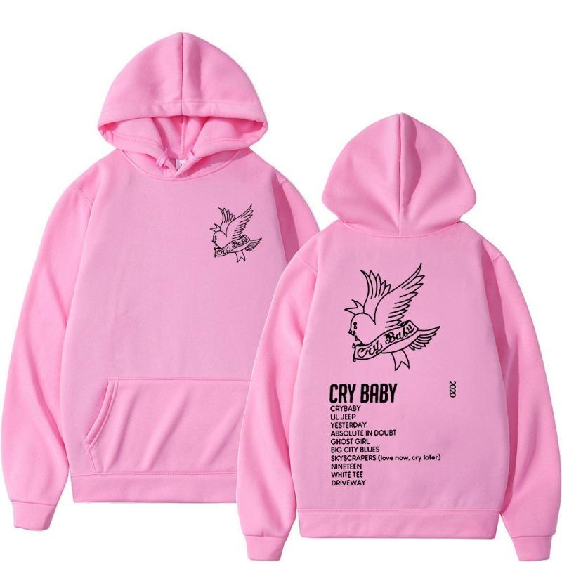 Худи с принтом музыкального альбома рэпера Lil Peep CryBaby Мужские Женские Мода Хип-Хоп Оверсайз Толстовка Осень Зима Флис Теплые Пуловеры