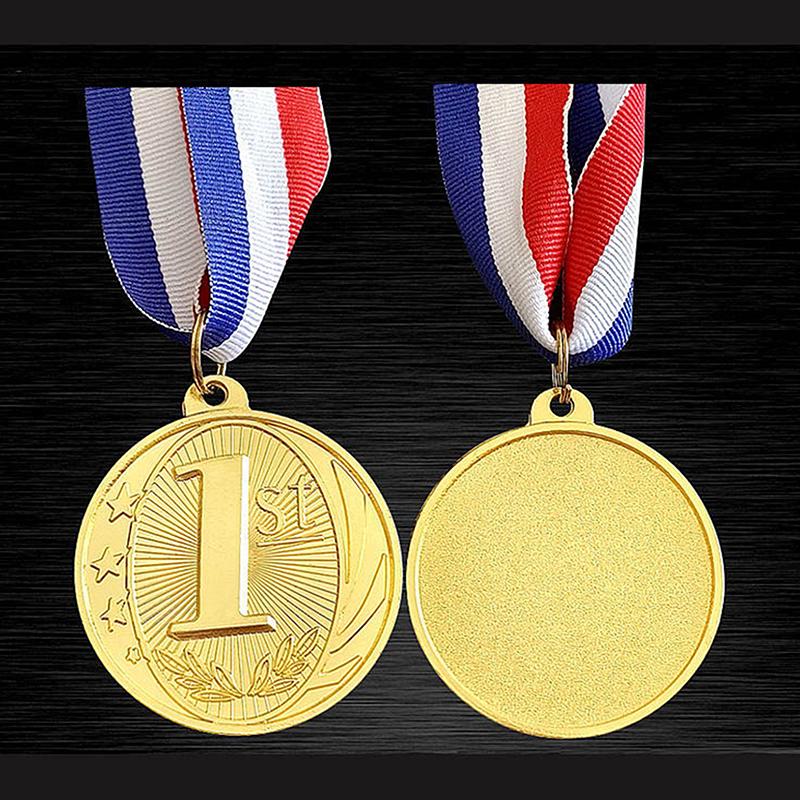 1 шт. Медали Победителя Металлические Медали для Наград Соревнований Награды для Учеников С Лентой на Шею для Школьной Церемонии Награждения