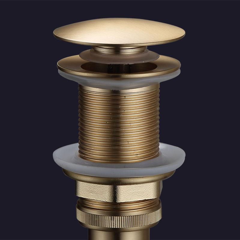 Выдвижной слив для раковины в ванной комнате, сменные комплекты из матовой золотой латуни, заглушка, откидная крышка, перелив