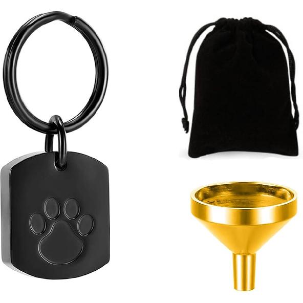 RIPFEVURN Ювелирные изделия для кремации домашних животных Брелок-урна в виде лапки собаки кошки для праха для женщин мужчин Мемориальный сувенир Подвеска