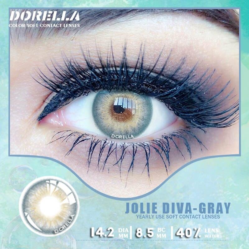 D'ORELLA 1 пара (2 шт.) натуральных цветных контактных линз для глаз, косметические контактные линзы, цветные контакты для глаз