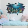 Removable 3D Shark Wall Decal Self-Adhesive Underwater World Wall Art Sticker  Entryway Decor