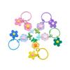 Ins Car Pendant Key Ring Colorful Bag Pendant Accessories Portable Acrylic Flower Key Chain  Women