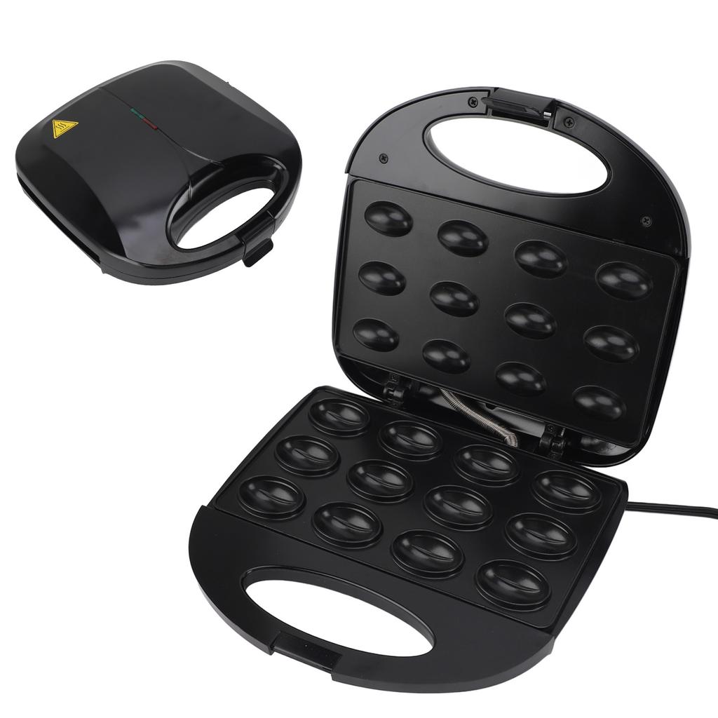 Электрическая вафельница для орехового печенья с двумя нагревательными элементами и антипригарным покрытием