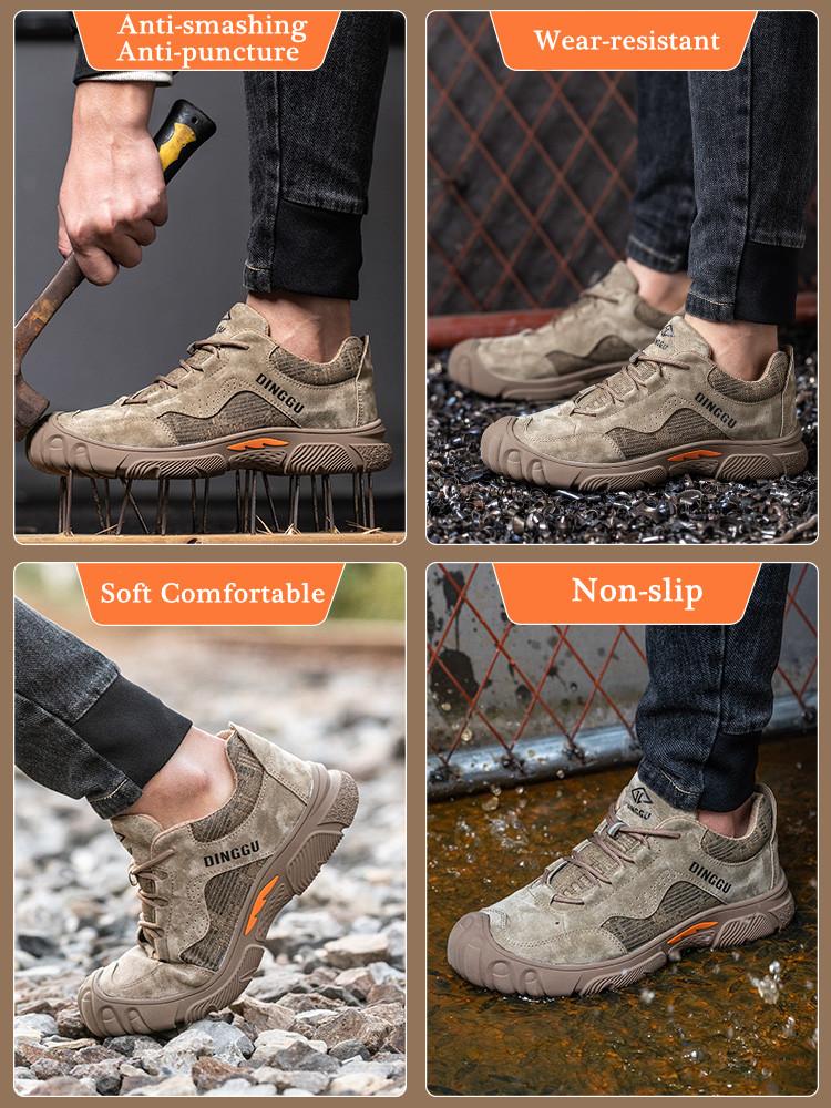 Высококачественная защитная обувь, мужские рабочие кроссовки со стальным носком, неразрушимая рабочая обувь, защитные ботинки с защитой от ударов и проколов
