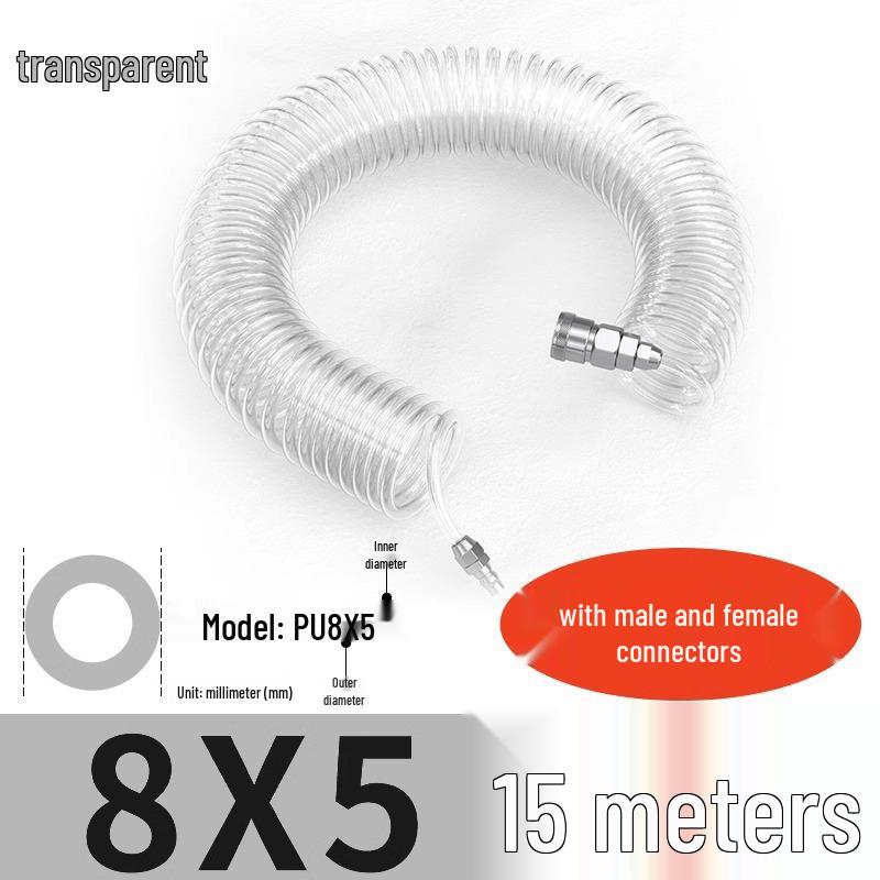 High-Pressure Retractable Air Hose with Quick Couplings