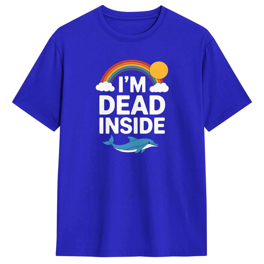 IM Dead Inside TShirts for Unisex Humorous Pure Cotton Tees Crew Neck Short Sleeve T Shirt Plus Size Clothing