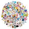 100 маленьких наклеек с различными милыми животными, смешанными и сочетающимися, мультяшные наклейки для ручного учета, для украшения компьютера