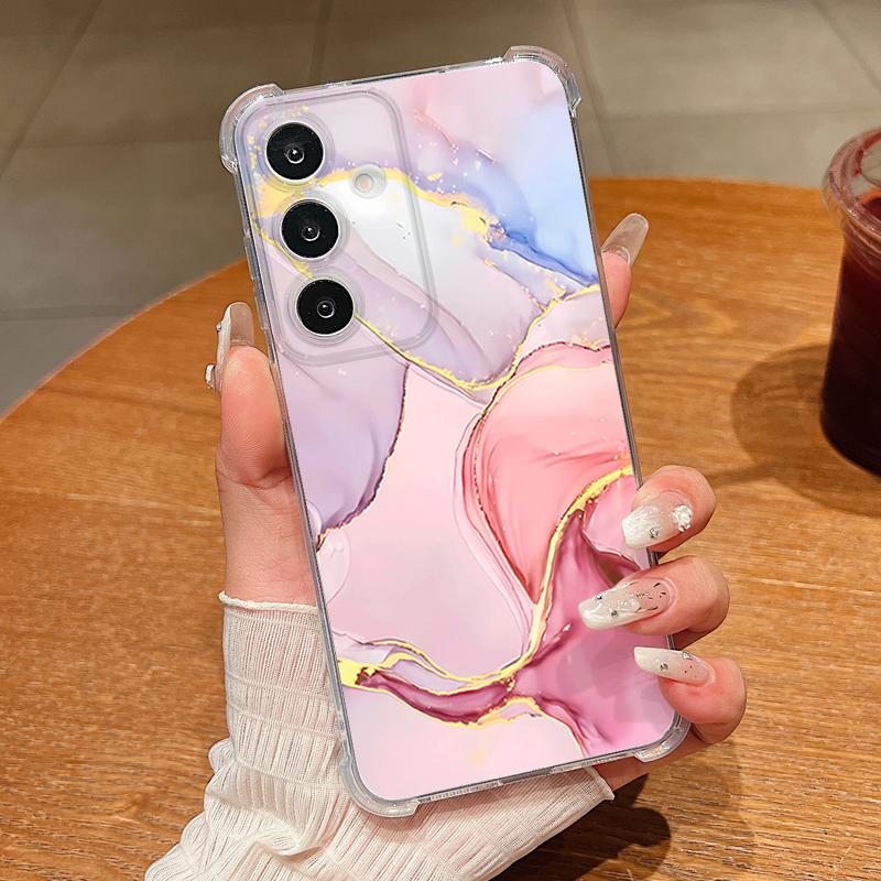Чехол с мраморным узором для Samsung Galaxy S26 S25 S24 S23 Ultra S22 S26 Plus S21 S24 S25 FE, прозрачный, противоударный, мягкий, из ТПУ