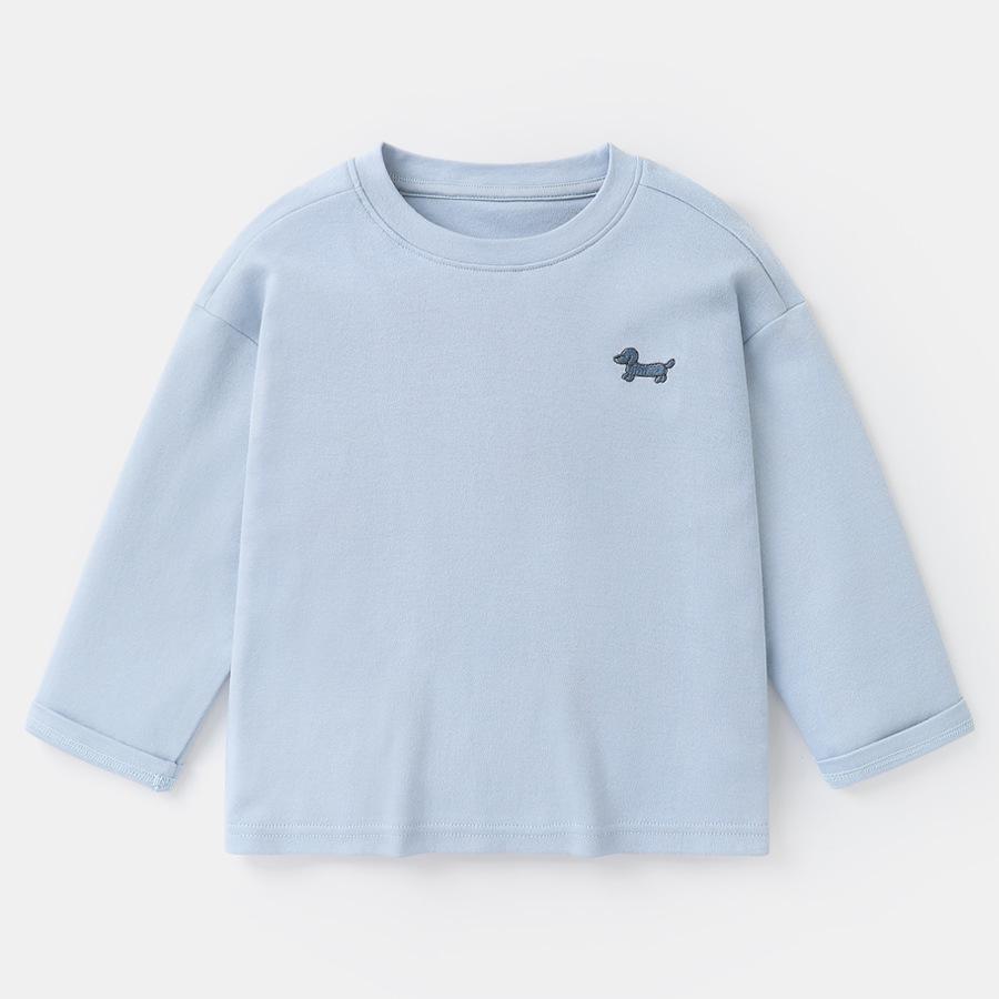 Футболка для мальчиков из антибактериального хлопка с длинными рукавами в полоску