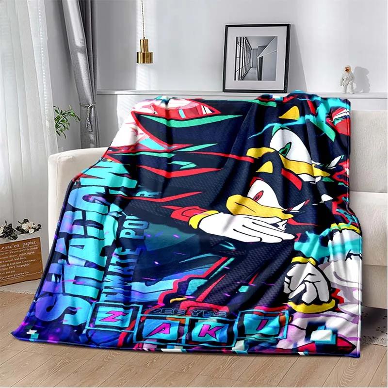 2026 new S-Sonic H-Hedgehog flannel blanket for winter warmth, soft sofa cover, bedding, draped blanket, boys and girls gifts