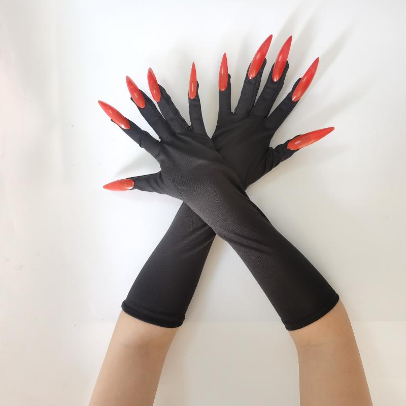 Хэллоуин Перчатки Лапы Женщины-Кошки с Длинными Ногтями и Когтями Аксессуары для Косплея