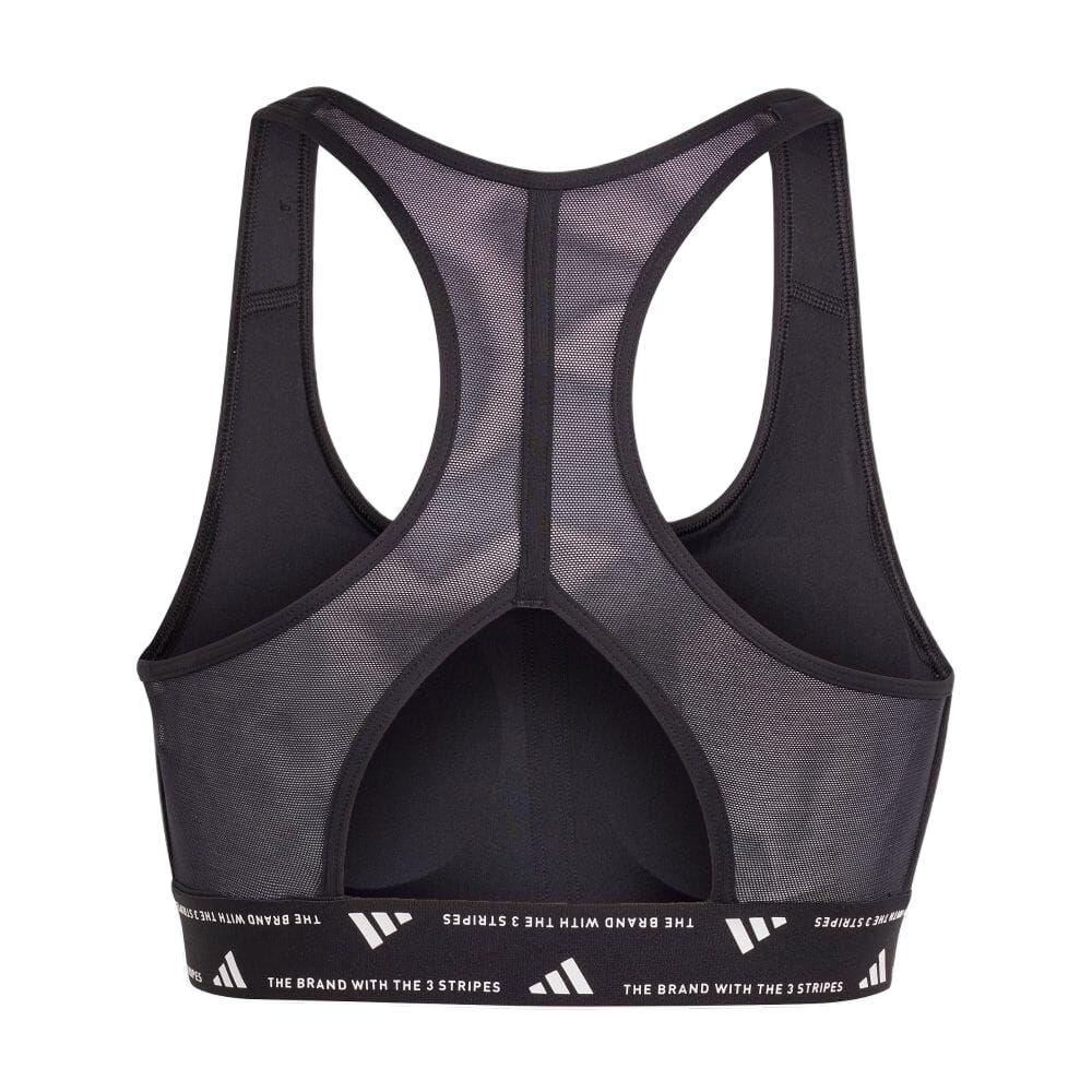 Adidas Powerimpact Train Medium Support Three Stripes Comfortable Breathable Sports Bra Women underwear Black IQ3351